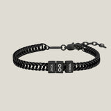 Forever Yours: Men's Engraved Bracelet - Black