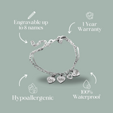 Olivia Bracelet - Mom bracelet with kid's names - Silver