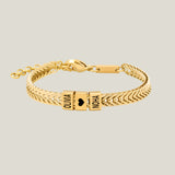 Forever Yours: Men's Engraved Bracelet - Gold