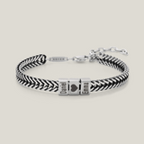 Forever Yours: Men's Engraved Bracelet - Silver