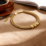 Forever Yours: Men's Engraved Bracelet - Gold