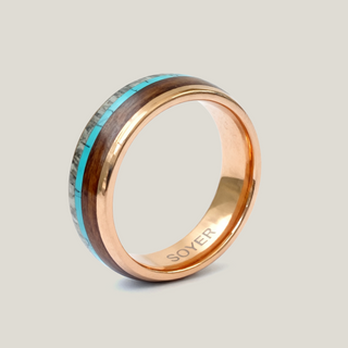 Rose Gold Tungsten Band
