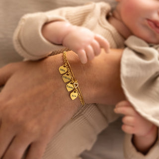 Olivia Bracelet - Mom bracelet with kid's names - Gold
