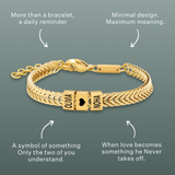 Forever Yours: Men's Engraved Bracelet - Gold
