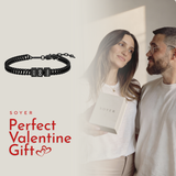 Forever Yours: Men's Engraved Bracelet - Black