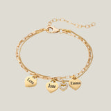 Olivia Bracelet - Mom bracelet with kid's names - Gold