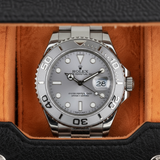 Luxury Watch Roll Case - Black&Orange