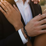 Forever Yours: Men's Engraved Bracelet - Black