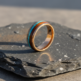 Rose Gold Tungsten Band
