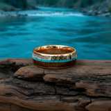 Rose Gold Tungsten Band