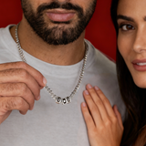 Forever Yours: Men's Engraved Necklace - Silver