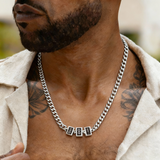 Forever Yours: Men's Engraved Necklace - Silver