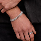 Iced Cuban Bracelet 10mm - Silver