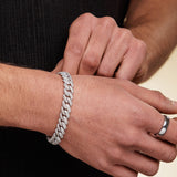 Iced Cuban Bracelet 10mm - Silver