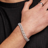 Iced Cuban Bracelet 10mm - Silver