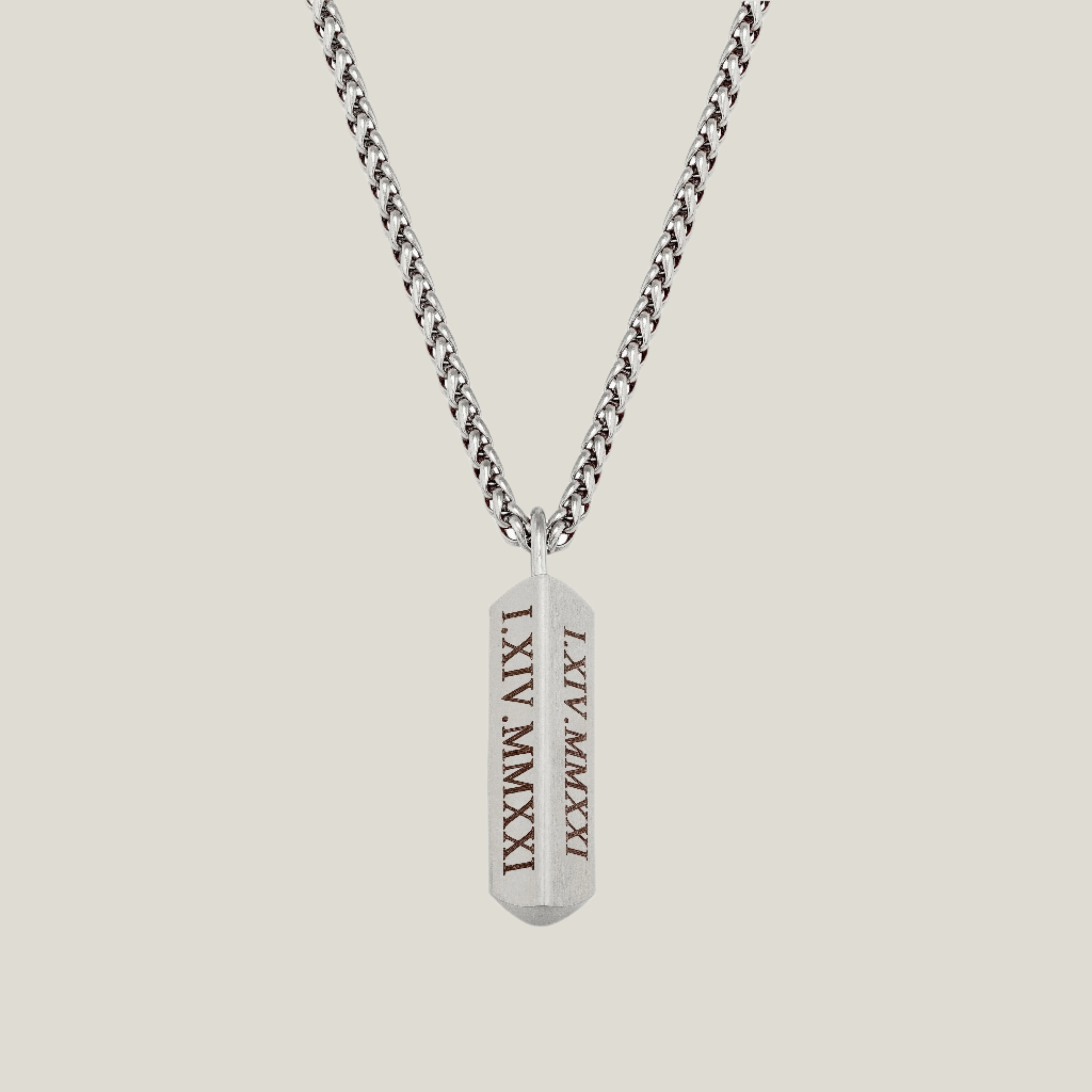 【HYERES LOR】Name rock silver combi necklace M HYERES LOR】Name rock silver combi necklace M (HYERES LOR