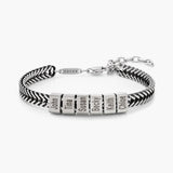 Personalized Premium Leo Bracelet | Engrave Your Loved Ones' Names - Silver