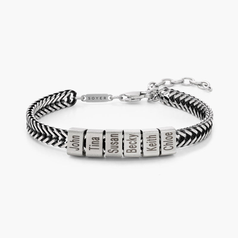 Personalized Premium Leo Bracelet | Engrave Your Loved Ones' Names - Silver
