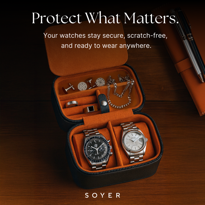 Luxury Watch Case Black And Orange
