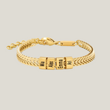 Dan Bracelet - Dad Bracelet With Kids’ Names - Gold