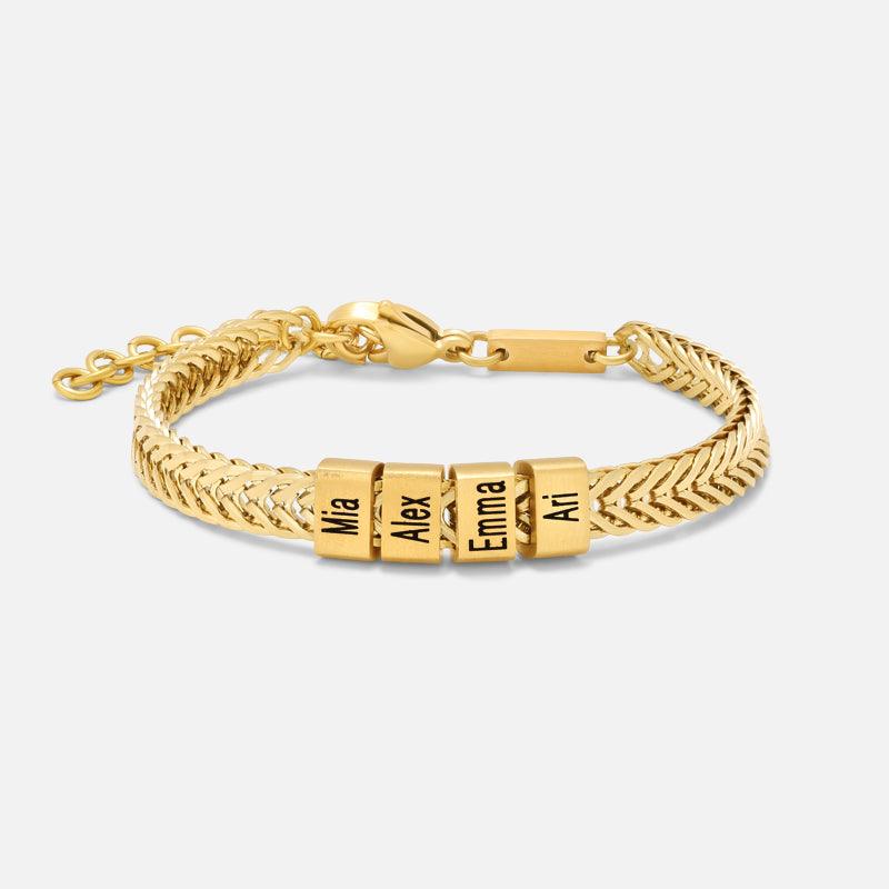 Personalized Premium Leo Bracelet  | Engrave Your Loved Ones' Names - Gold