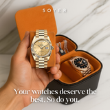 Luxury Watch Case Black And Orange