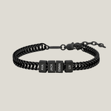Dan Bracelet - Dad Bracelet With Kids’ Names- Black