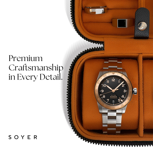 Luxury Watch Case Black And Orange