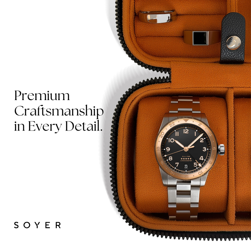 Luxury Watch Case Black And Orange