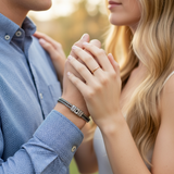 Forever Yours: Men's Engraved Bracelet - Silver