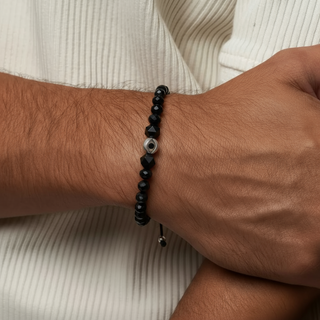 Willpower Shield – Onyx & Tourmaline Bracelet