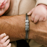 Dan Bracelet - Dad Bracelet with kid's names - Silver