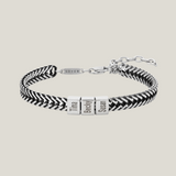 Dan Bracelet - Dad Bracelet With Kids’ Names - Silver