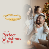 Dan Bracelet - Dad Bracelet With Kids’ Names - Gold