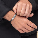 Dan Bracelet - Dad Bracelet with kid's names - Silver