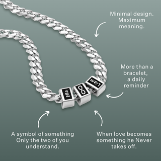 Forever Yours: Men's Engraved Necklace - Silver