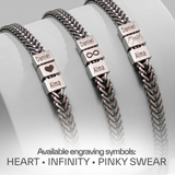 Forever Yours: Men's Engraved Bracelet - Silver