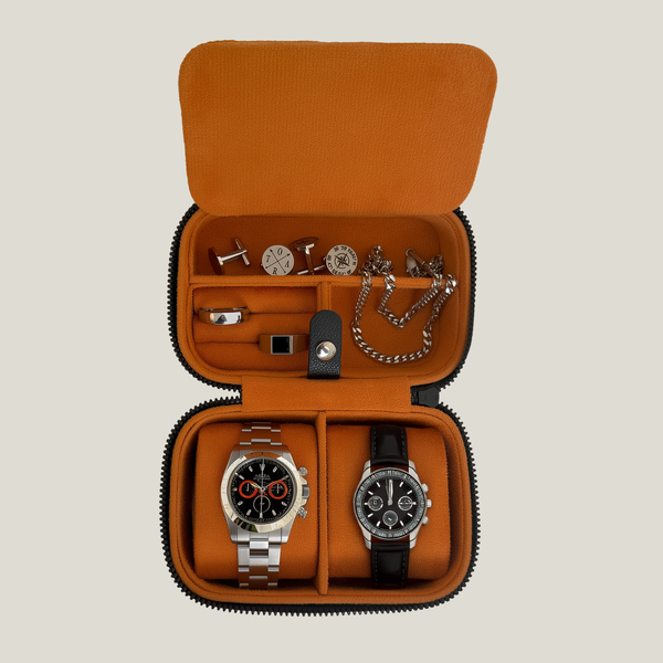Luxury Watch Case Black And Orange