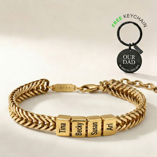Dan Personalized Bracelet Gift Set – Gold