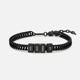Personalized Premium Leo Bracelet  | Engrave Your Loved Ones' Names - Black