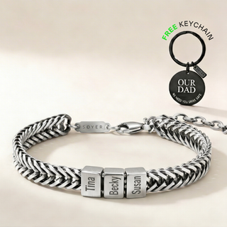 Dan Personalized Bracelet Gift Set – Silver