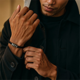 Dan Bracelet - Dad Bracelet With Kids’ Names- Black