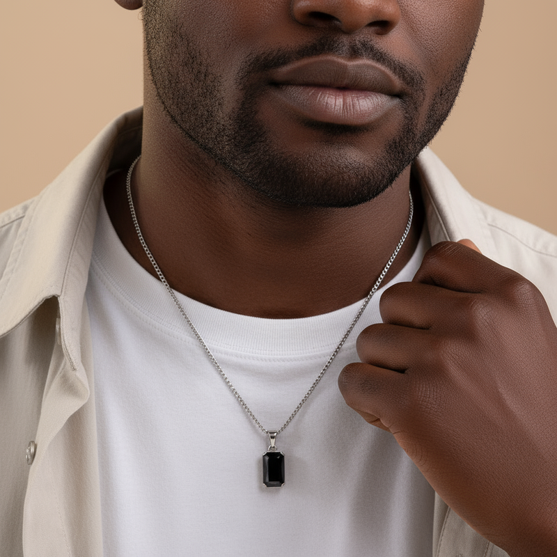 Onyx Amulet Necklace