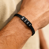 Dan Bracelet With Kids’ Names- Black