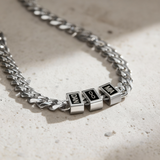 Forever Yours: Men's Engraved Necklace - Silver