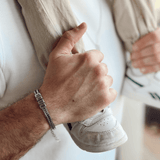 Dan Bracelet - Dad Bracelet with kid's names - Silver