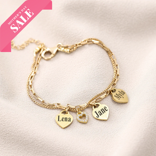 Olivia Bracelet - Mom bracelet with kid's names - Gold