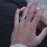 Silver Meteorite Band