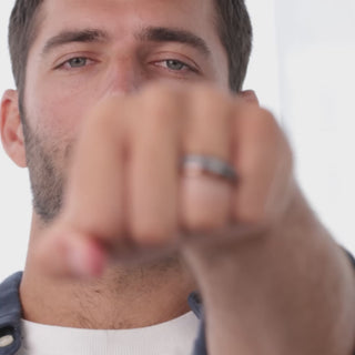 Rose Gold Tungsten Band