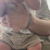 Dan Bracelet - Dad Bracelet with kid's names - Silver